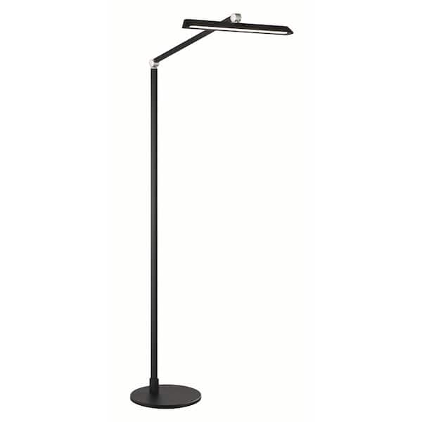 George Kovacs Kovacs 51.59 in. Black Modern 1-Light Dimmable CCT LED Standard Floor Lamp for Home Office or Living Room
