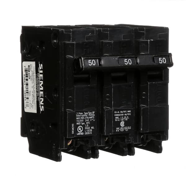 Details about   1 NEW Siemens B350 Bolt On Circuit Breaker 50A 3P 240V Type BL 50 Amp 