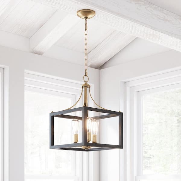 Hampton Bay Boswell Quarter 14 In 3, How To Paint Light Fixtures Black