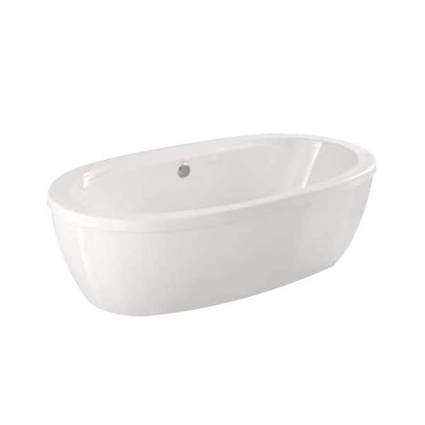 Charleston 60 in. Acrylic Flatbottom Air Bath Bathtub in White
