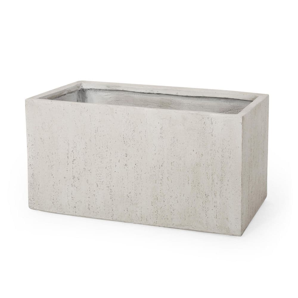 35.25 in. W x 18 in D x 18 in. H White Rectangle Magnesium Oxide Lightweight Concrete Outdoor Large Planter price history on PriceWatchPro
