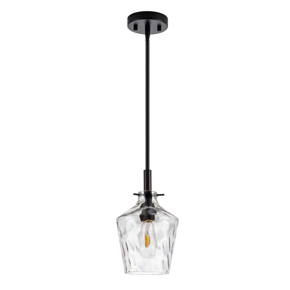RayHome 1-Light Modern Black and Gold Adjustable Pendant Light with Hand-Blown Hammered Glass for Kitchen Island Dining price history on PriceWatchPro