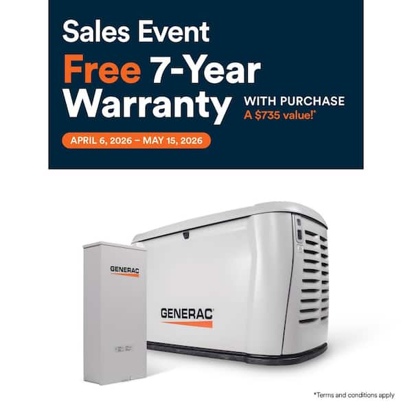 14,000 Watt Air-Cooled Whole House Home Standby Generator & 200-AMP Transfer Switch