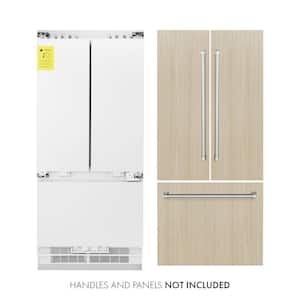 36 in. 19.6 cu. ft. Panel Ready Built-In 3-Door French Door Refrigerator with Internal Water Dispenser