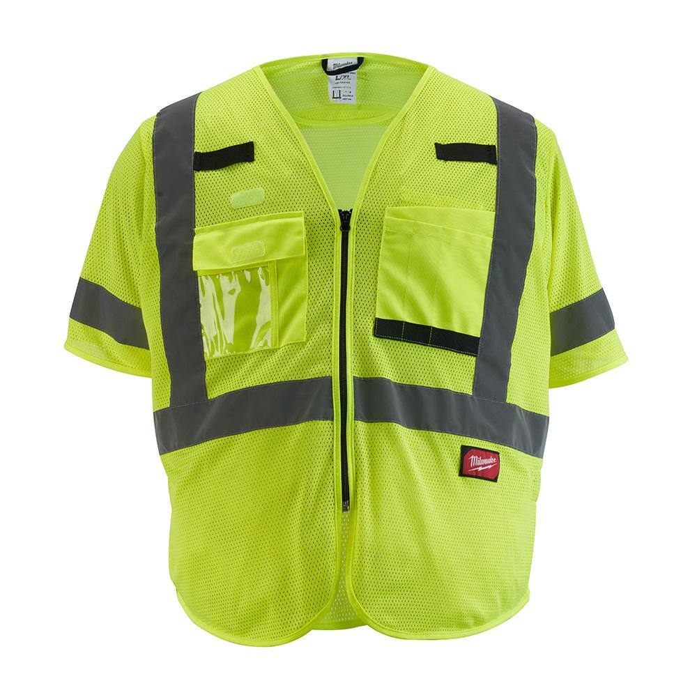 Safety Depot Cold Climate Safety Jacket ANSI Approved Class 3 2W Medium Water Resistant with Pockets Reversible