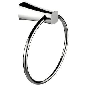 7.09 in. x 3.74 in. Wall Mounted Chrome Towel Ring Stainless Steel 16GS-34602
