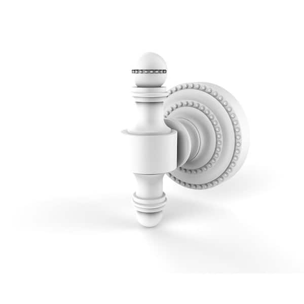 Allied Brass Retro Dot Collection J-Hook Robe/Towel Hook in Matte White