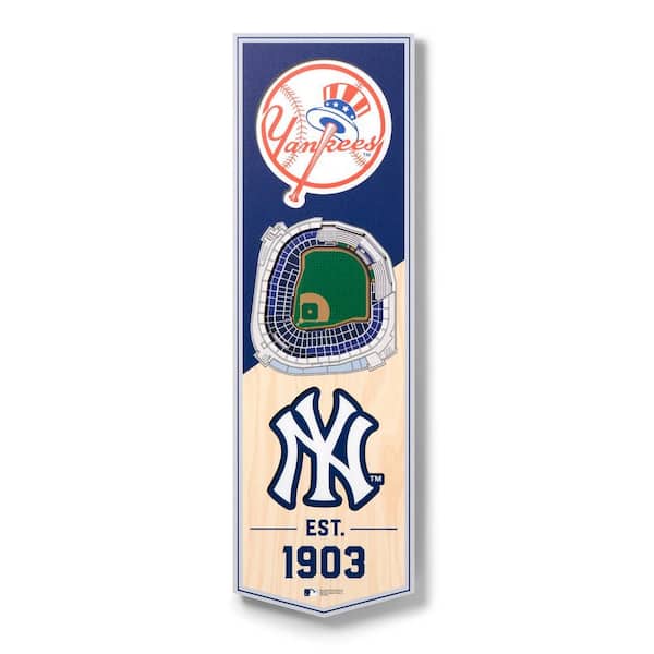 MLB New York Yankees 6 in. x 19 in. 3D Stadium Banner-Yankee Stadium