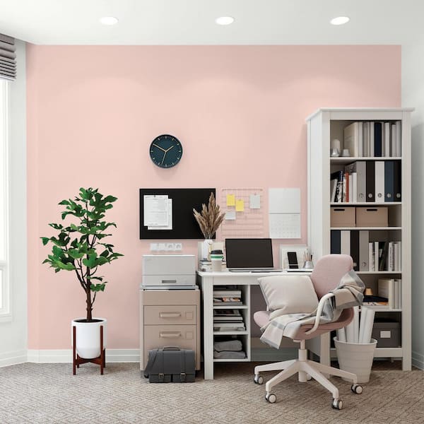Glidden Diamond 1 gal. PPG1192-3 Chic Peach Flat Interior Paint