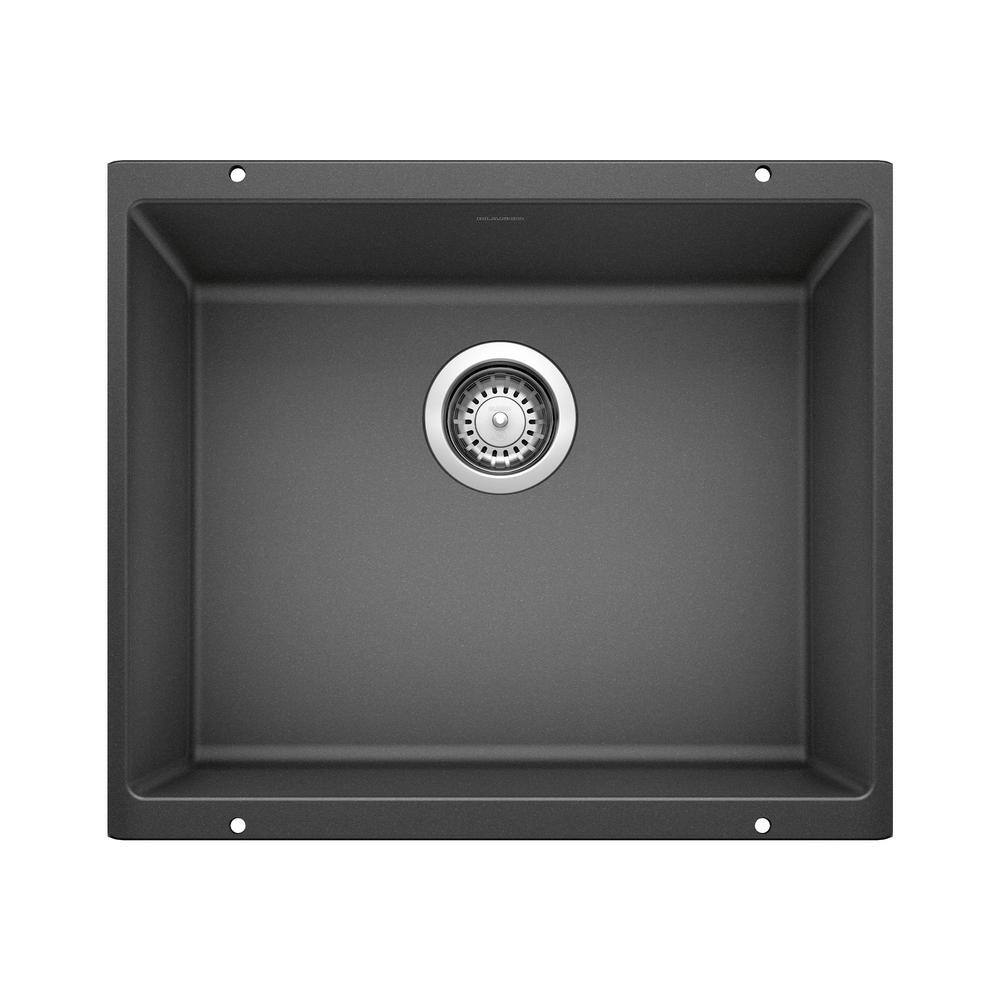 PRECIS 20.87 in. Undermount Single Bowl Anthracite Granite Composite Kitche