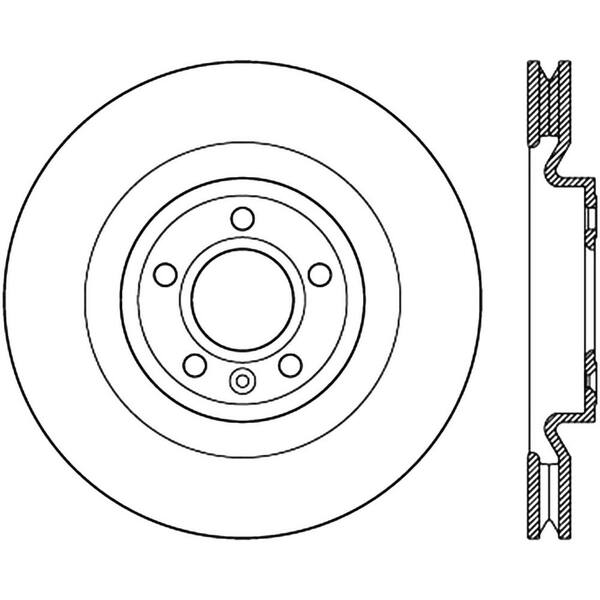 Centric Parts Disc Brake Rotor 2013-2014 Ford Mustang