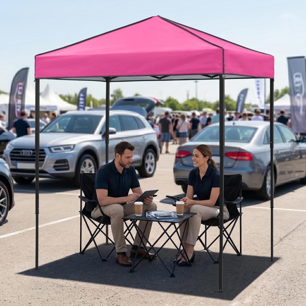 6 ft. x 4 ft. Instant Pop-up Canopy Tent Shelter w/ Carrying Bag Adjustable Leg Weather-resistant for Outdoor, Pink price history on PriceWatchPro