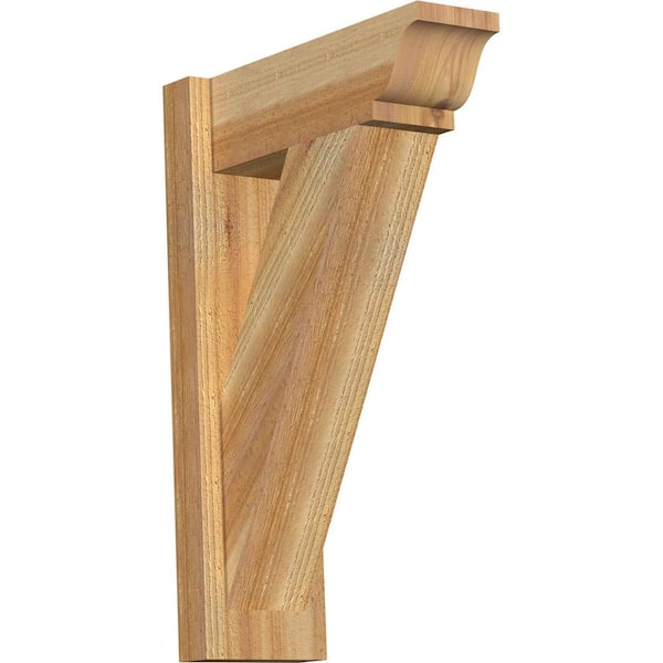 Ekena Millwork 6 in. x 24 in. x 16 in. Western Red Cedar Traditional Rough Sawn Outlooker