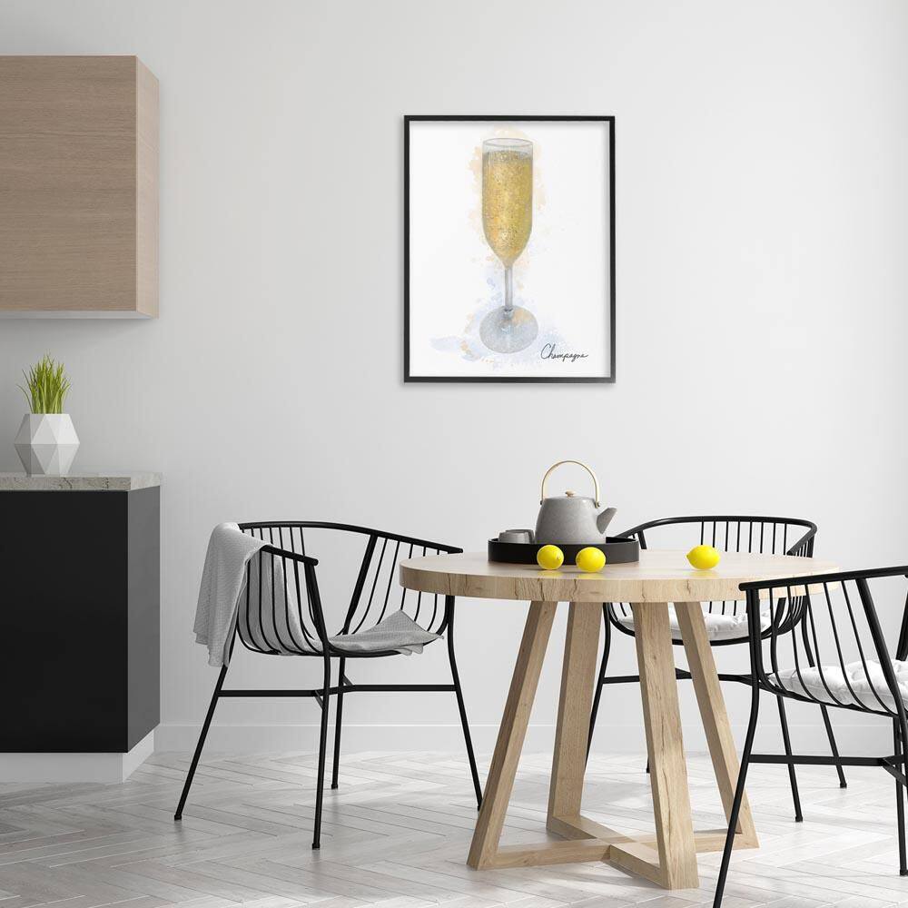 Champagne Glass Shimmer by Matthew Piotrowicz Black Framed Food Giclee Art Print 30 in. x 24 in. price history on PriceWatchPro