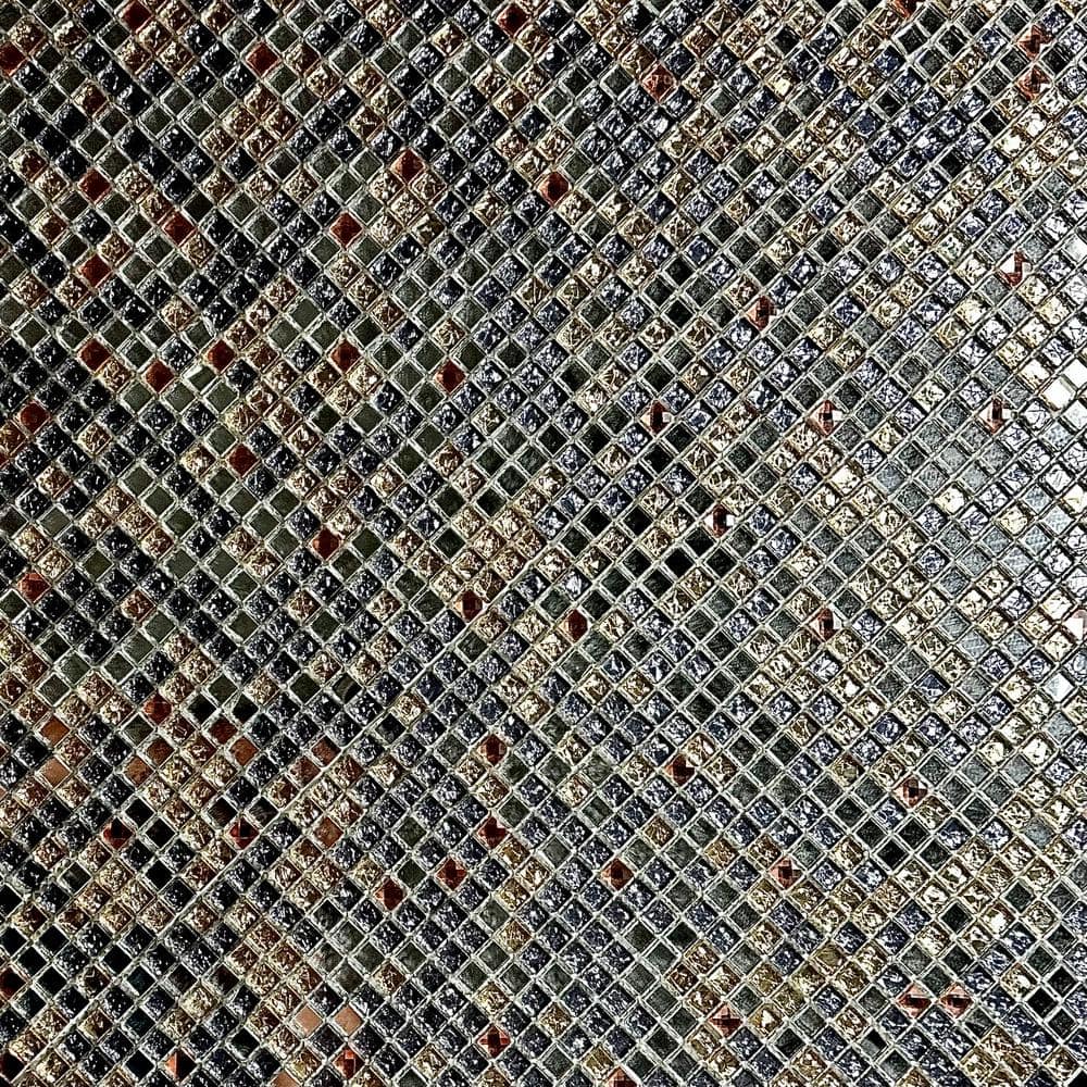Rose and Yellow Gold Glass Mosaic Tile for Kitchen and Bathroom