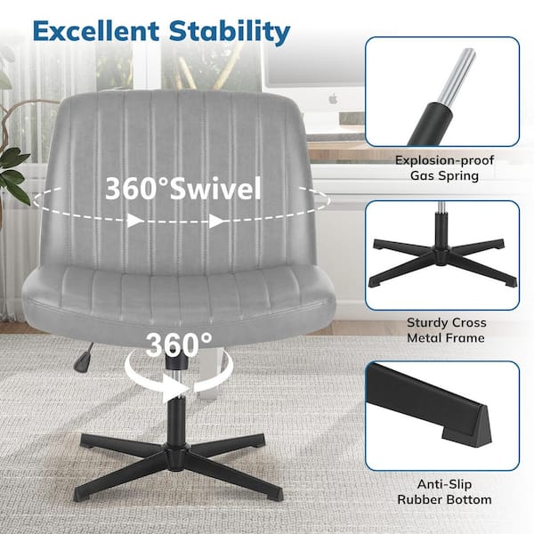WONDER COMFORT Faux Leather Seat Adjustable Height Ergonomic