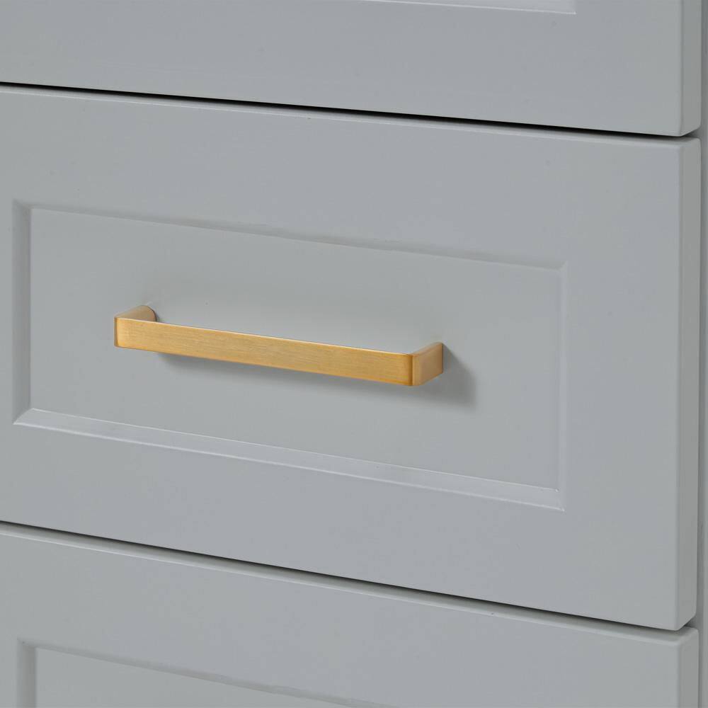 Taylor 36" Gray Freestanding Single Vanity with Brass Hardware
