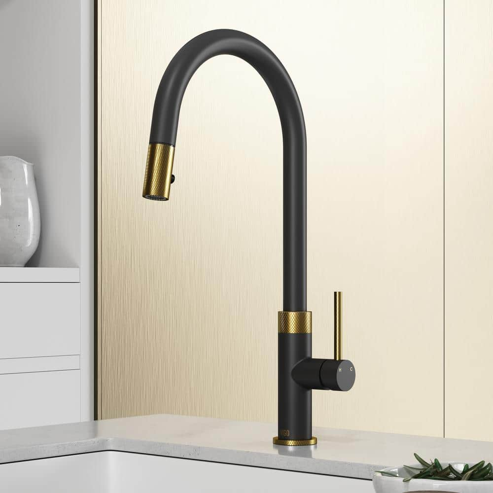 Vigo Vg02033 Bristol 1.8 GPM Single Hole Pull Down Kitchen Faucet