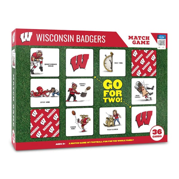 YouTheFan NCAA Wisconsin Badgers Licensed Memory Match Game