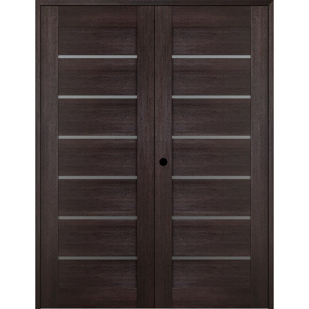 Vona 07-02 56 in.x 80 in. Right Hand Active 6-Lite Frosted Glass Veralinga Oak Wood Composite Double Prehung French Door price history on PriceWatchPro