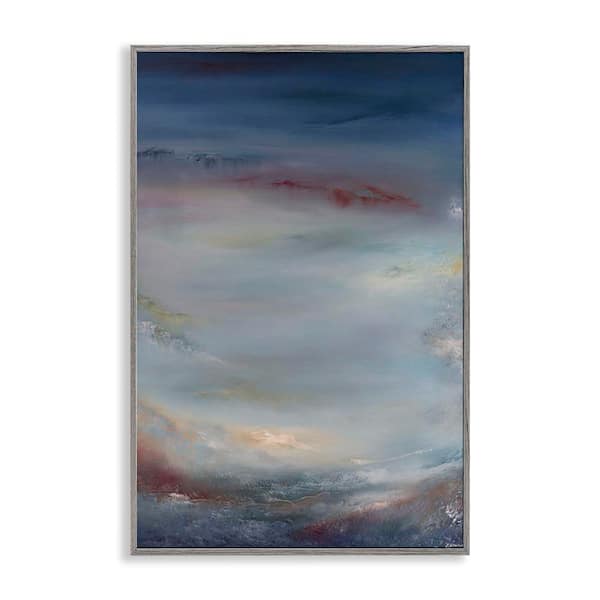 Stupell Industries Coral Underwater Impression by Lydia Orange Gray Framed Abstract Giclee Art Print 24 in. x 16 in.