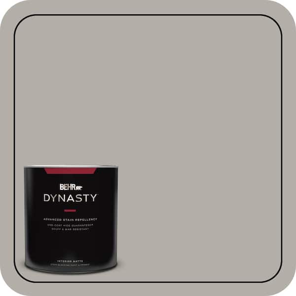 BEHR DYNASTY 1 qt. #T17-09 Laid Back Gray Matte Interior Stain-Blocking Paint & Primer