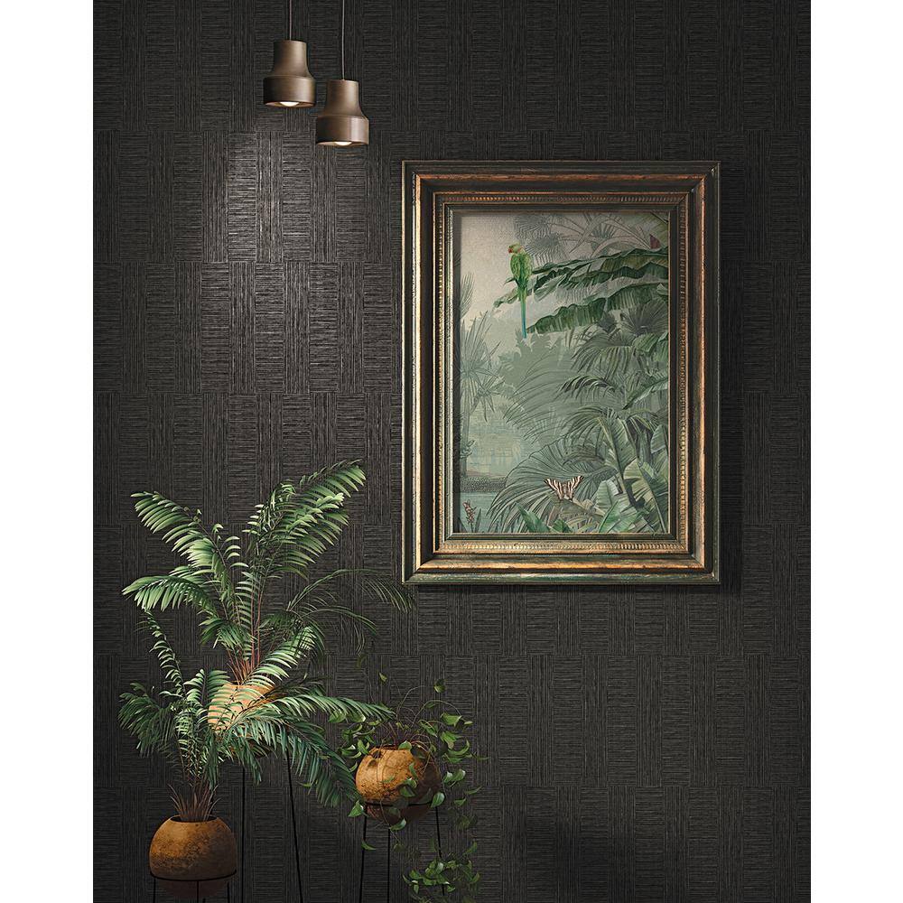 Eldorado Black and Silver Geometric Vinyl Wallpaper
