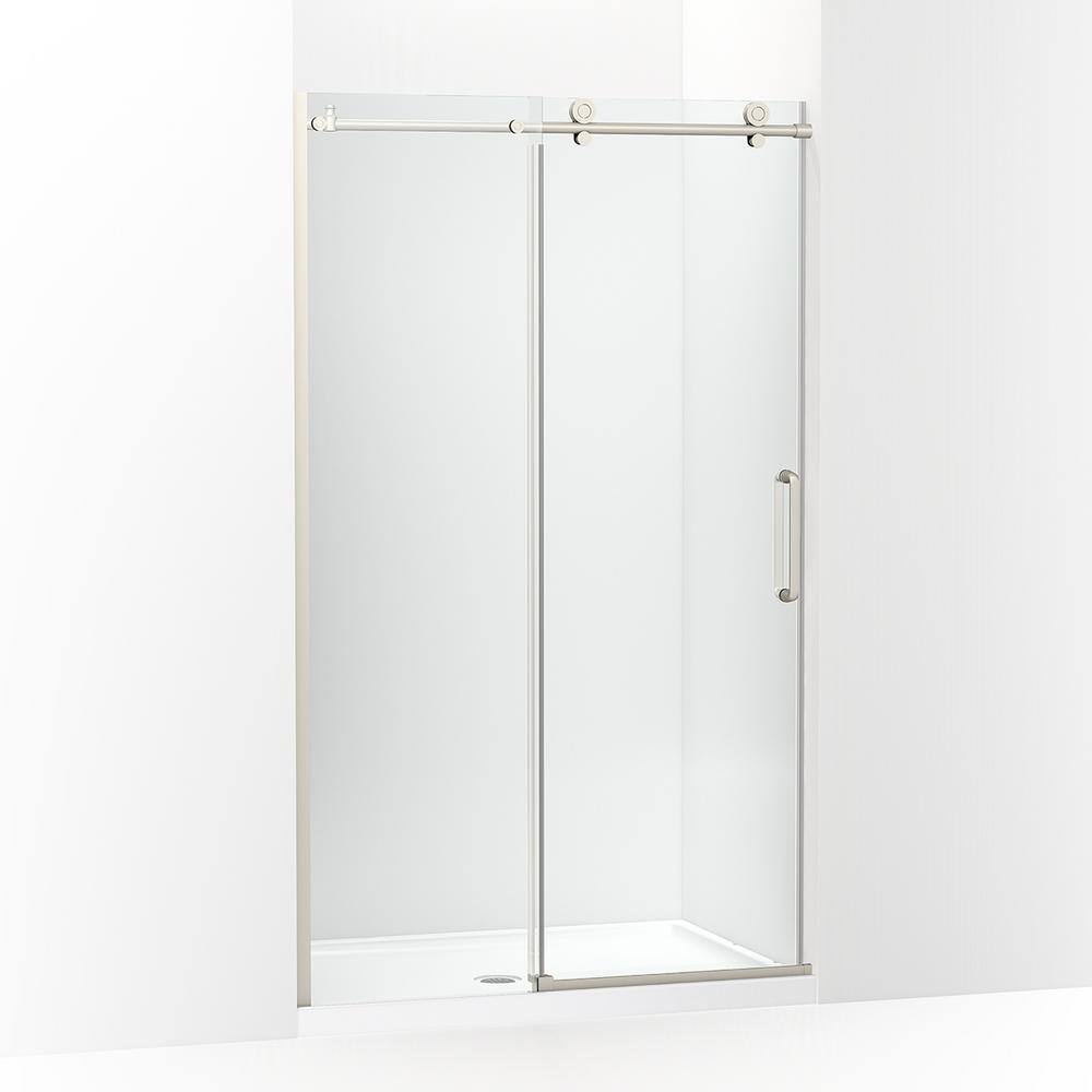 KOHLER Cursiva 47.875 in. W x 78 in. H Sliding Frameless Shower Door in