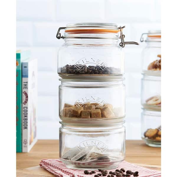 Kilner Stackable 4 Piece Glass Storage Jar Set 0025 897u The Home Depot Kilner Stackable 4 Piece Glass Storage Jar Set 0025 897u The Home Depot
