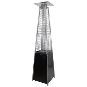 44 000 BTU Pyramid Glass Tube Outdoor Gas Patio Heater Black