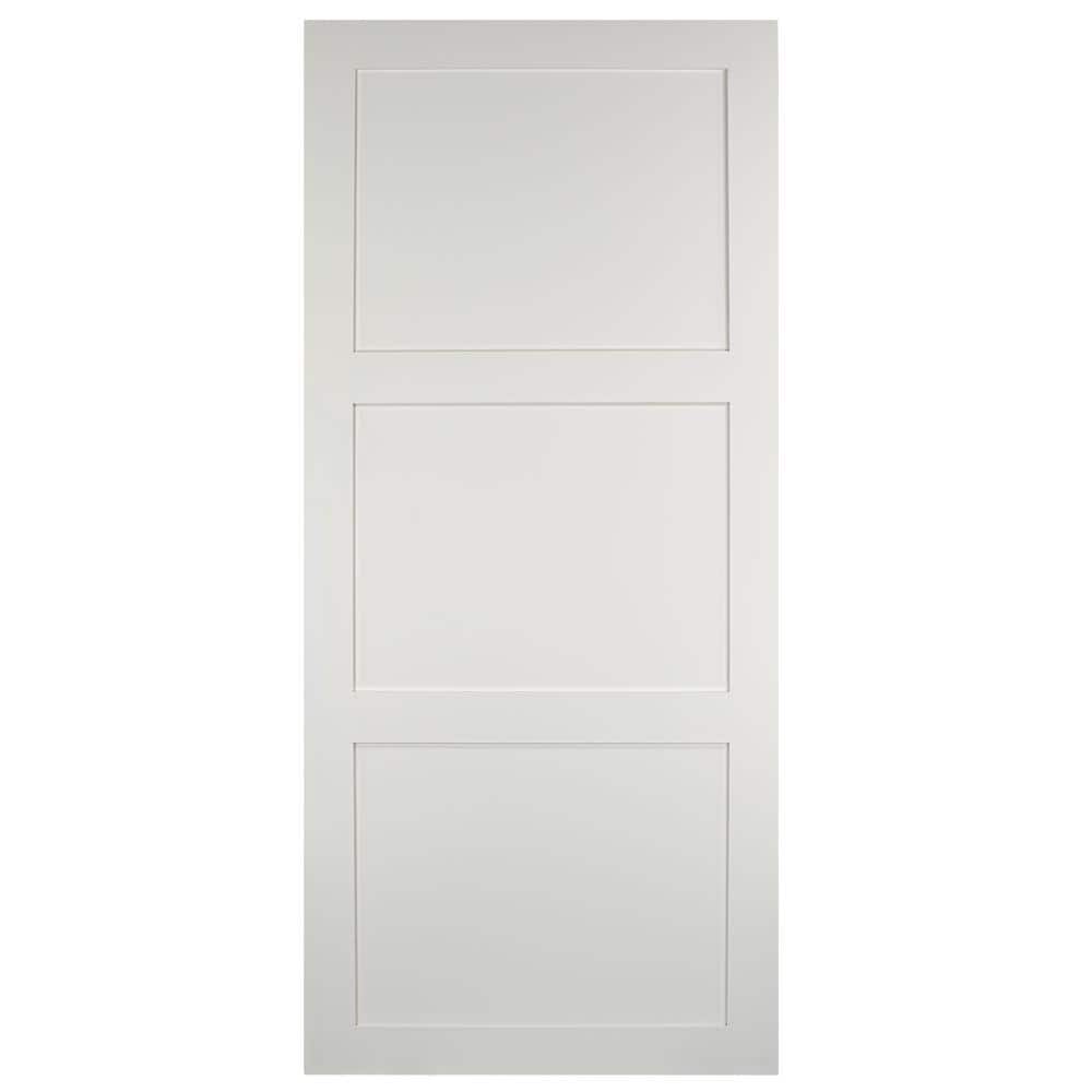 EVERMARK Expressions 37 in. x 84 in. 3Panel Solid MDF White Primed