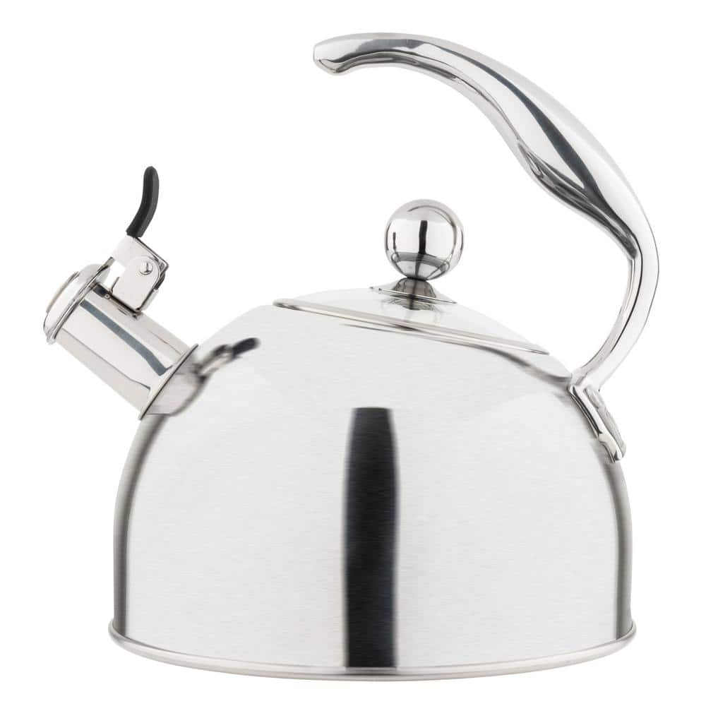 Satin Silver 2.6-Quart Stainless Steel Whistling Tea Kettle