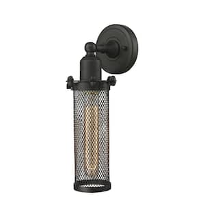 Quincy Hall 1-Light Oil Rubbed Bronze Wall Sconce with Oil Rubbed Bronze Metal Shade