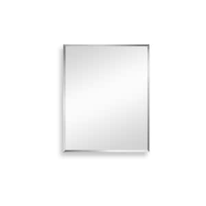 24 in. W x 30 in. H Rectangular Silver Surface Mount Bathroom Medicine Cabinet with Mirror