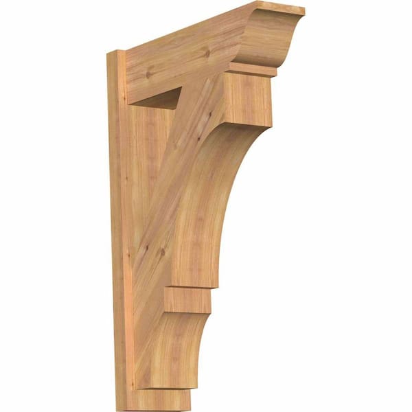 Ekena Millwork 8 in. x 36 in. x 24 in. Balboa Traditional Smooth Western Red Cedar Outlooker