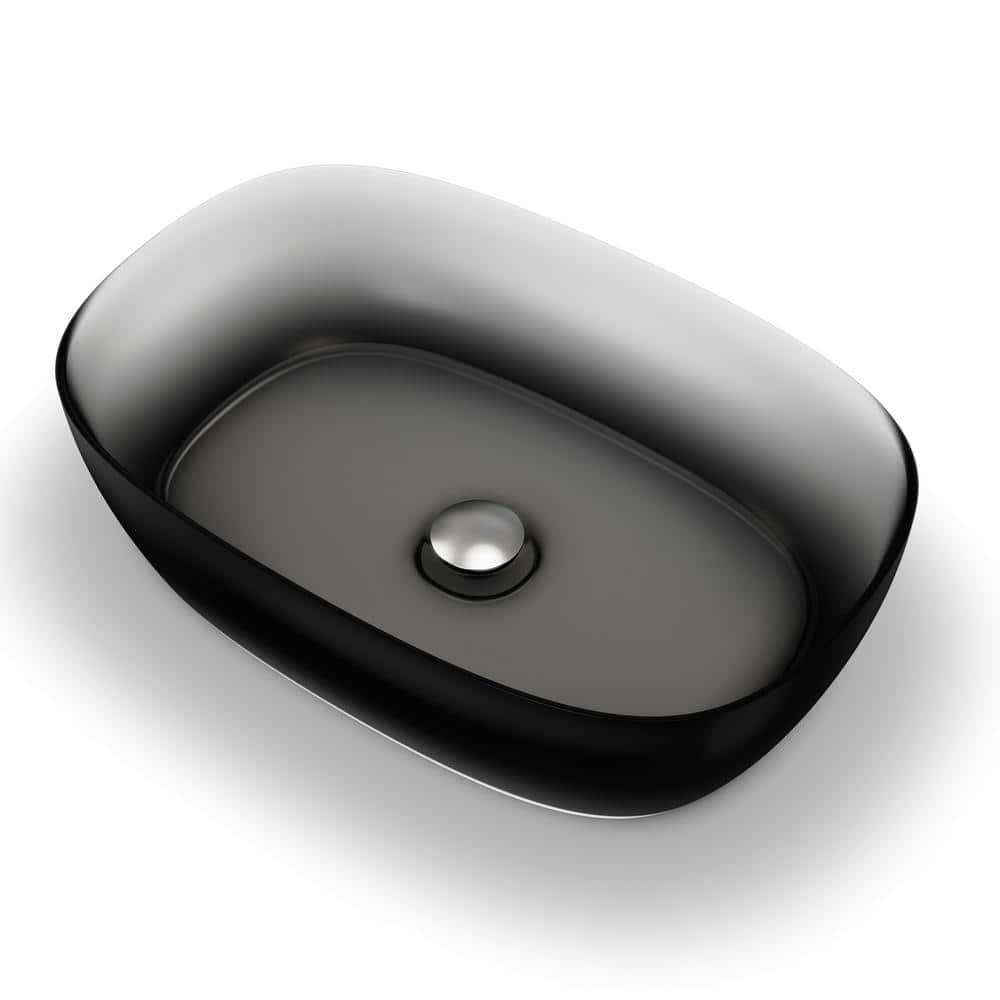 Black Ash Solid Surface Rectangular Vessel Sink