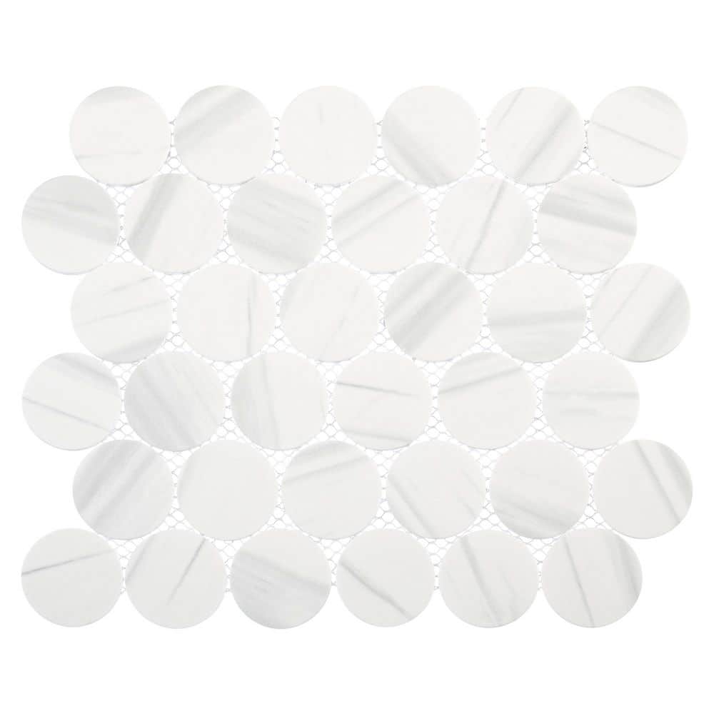 Ispara Whelen 2 in. x 2 in. Round Matte Recycled Glass Marble Look Mosaic Wall Tile (4.1 sq. ft. /Case) price history on PriceWatchPro
