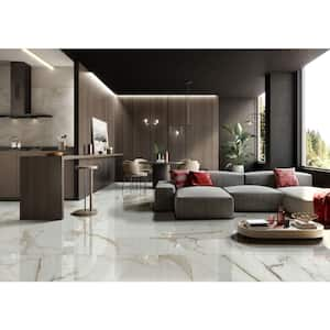 Take Home Tile Sample - Tramonto Marbella 4 in. x 4 in. Polished Stone Look Porcelain Floor and Wall Tile