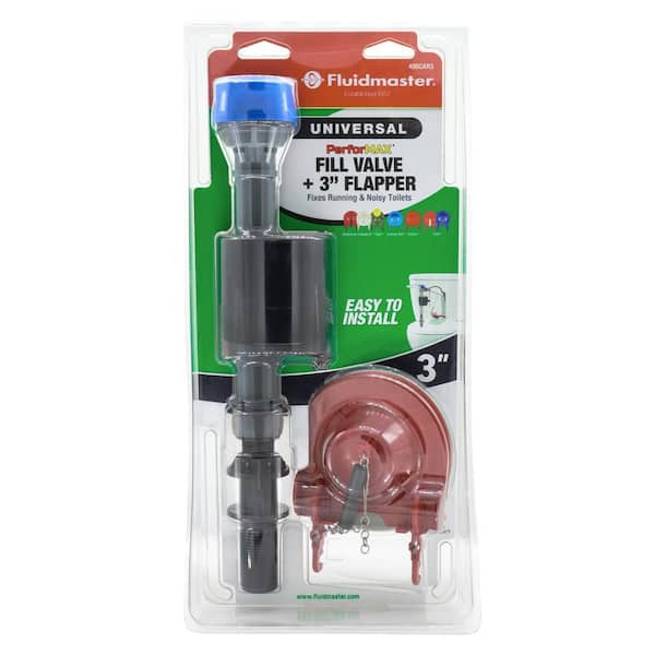 PerforMAX Universal High Performance Toilet Fill Valve and 3 in. Adjustable  Toilet Flapper Repair Kit