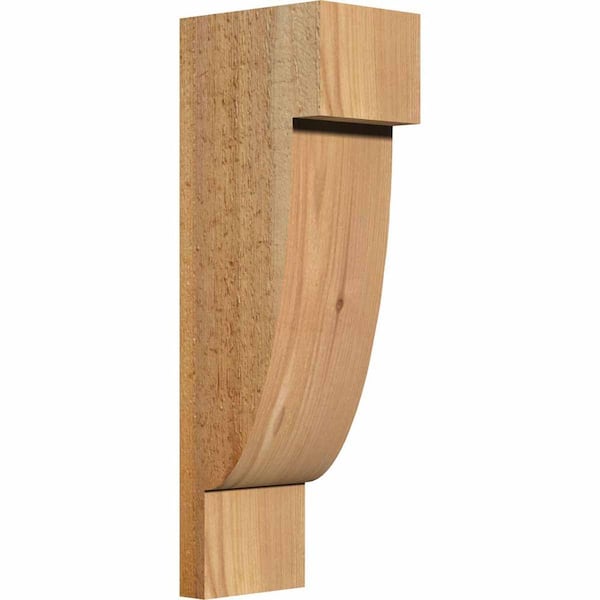 Ekena Millwork 6 in. x 8 in. x 24 in. Western Red Cedar Alpine Rough Sawn Corbel