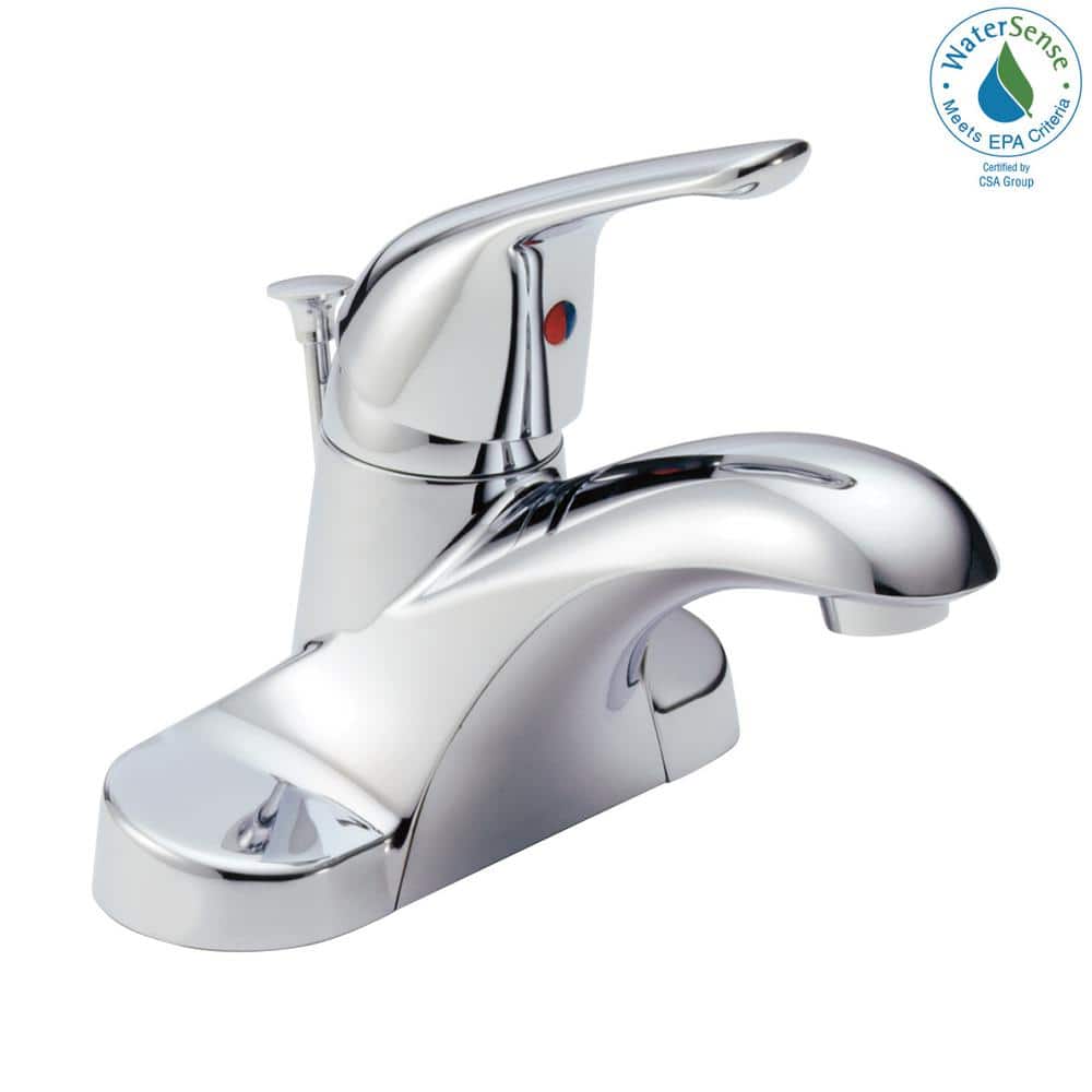 Elegant Modern Chrome Centerset Bathroom Faucet with ADA Compliance
