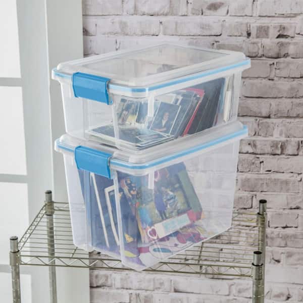 Lot De 20 Boîtes De Rangement Allit Taille 3 – 108 X 108 X 130 Mm – Bleu – Avec Couvercle – Pour Atelier, Bureau