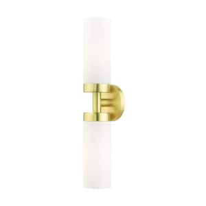 Aero 2 Light Satin Brass ADA Vanity Sconce
