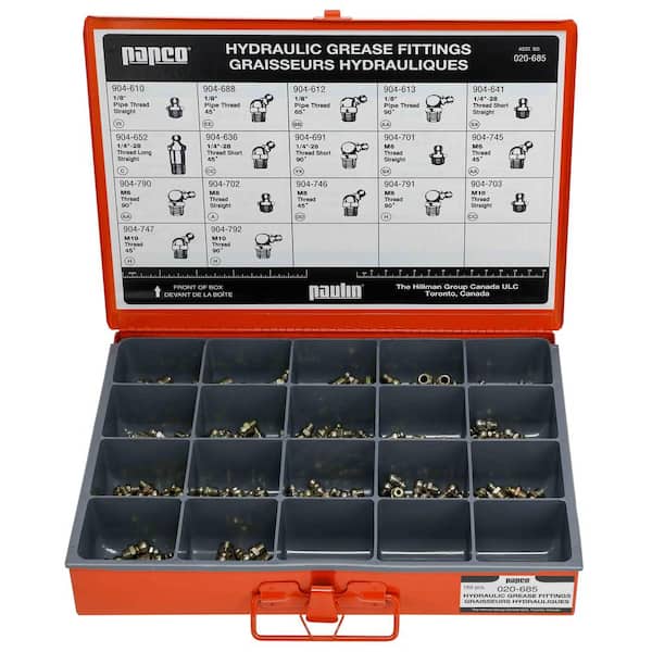 Hydraulic Grease Fittings Assorted Master Pro Kit (160-Pieces)