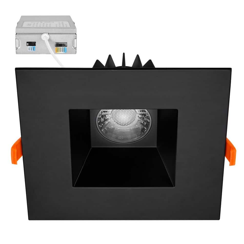 "6"" Recessed Commercial Anti-Glare LED Square Downlight, Black Trim, Select Color Temperature/Wattage, up to 2300 Lumens" price history on PriceWatchPro