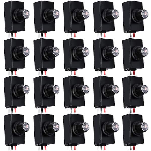 Intelligent Detection 250-Volt Dusk to Dawn Photocell Light Sensor Black 20-Pack