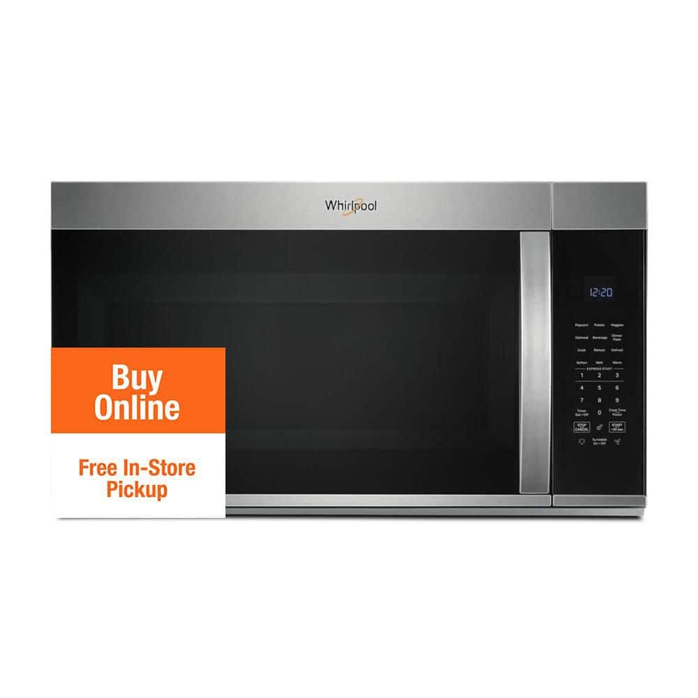 Whirlpool 30 in. 1.9 cu. ft. Over-the-Range Microwave in Stainless Steel with Sensor Cooking