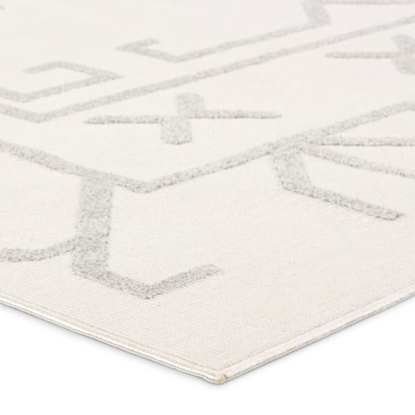 Kasinda 8 ft. x 10 ft. Cream/Gray Tribal Indoor/Outdoor Area Rug