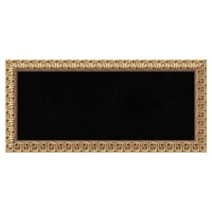 Florentine Gold Wood Framed Black Corkboard 33 in. W. x 15 in. Bulletin Board Memo Board
