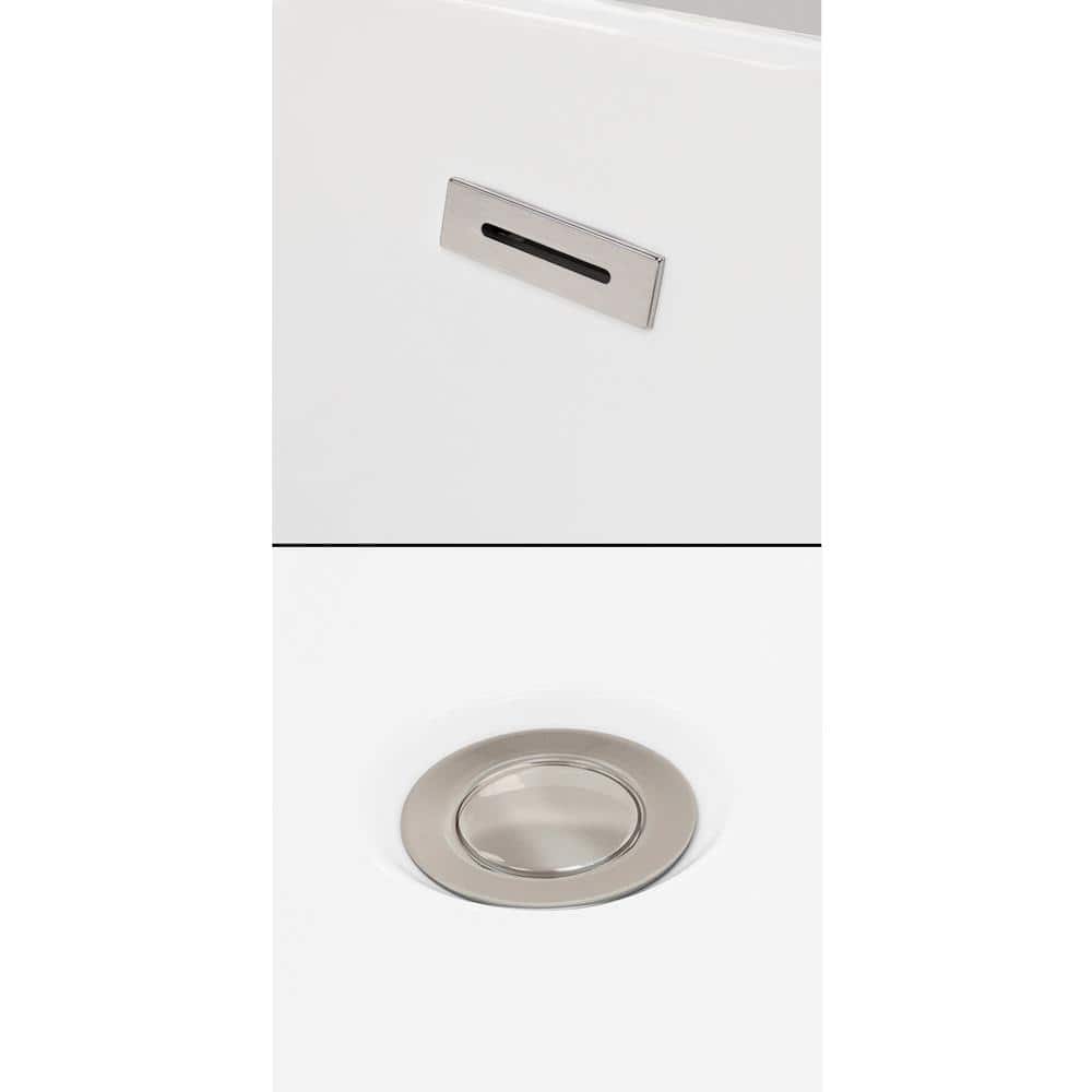 Melissa 71'' White Freestanding Acrylic Soaking Bathtub